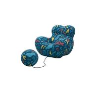 COMPRIMIBLE Abrazo Mochi | Sofa individual con puff. Fabricado en tela de lana resistente al desgaste e interior con espuma polimérica de alta densidad. Disponibilidad inmediata. 102x117x91 (Dibujo)