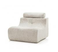 COMPRIMIBLE Nido | Sofa Individual al vacío. Fabricado en Tela de Lana Resistente al Desgaste e Interior con Espuma polimérica de Alta Densidad. Disponibilidad inmediata. 98x90x75 (Blanco)