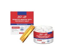 Comprimidos de Menta para un Aliento Fresco - Limpiador Dental Probiótico y Quitamanchas, 62 Comprimidos Portátiles