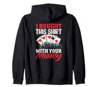 Compró Esto con su Dinero Poker Cards Casino Sudadera con Capucha