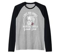 Compro Sus Libros & Llámala Buena Chica | Novio Amante de los Libros Camiseta Manga Raglan