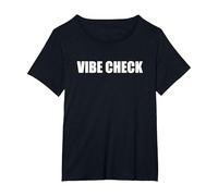 Comprobación de Vibraciones Camiseta, Mujer Tallas Grandes, Negro, 3XL Grande