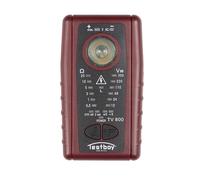 Comprobador de baja resistencia Testboy TV 800 con 200 mA según EN 61557-4 (prueba de continuidad, incluida prueba de tensión hasta 300 V CA/CC, comprobador de tensión sin contacto), rojo