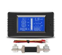 Comprobador de batería CC para Pzem-015 con capacidad de potencia de corriente de voltaje y monitoreo de resistencia interna, pantalla LCD giratoria de 360° para uso industrial solar automotriz