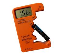 Comprobador de Batería, Comprobador de Batería Universal Comprobador de Batería Pequeña para C, AA, AAA, D, N, 9V, 6F22 Batería Botón de 1,5 V 3V Batería, Comprobador de Batería (Naranja)