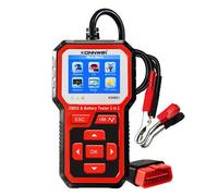 Comprobador de batería de coche KW681, escáner OBD2, 2 en 1, 6-12 V, diagnóstico de fallos, compatible con 9 idiomas.