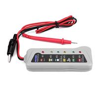 Comprobador de batería para Coche con LED Luz indicadora Detector de Sistema de Carga de batería de Coche para 12V Motocicletas, carritos de Golf y Autos