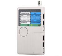 Comprobador de cable de red compacto 4 en 1 para RJ45, RJ11, USB, BNC, cuenta con indicadores LED para fallos y pruebas rápidas