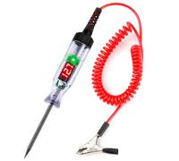 Comprobador de circuito de coche de 3 a 120 V con pantalla LCD digital, probador de voltaje automático con indicador de polaridad y luz, adecuado para coche, SUV, RV, camión, cortacésped, fusible,