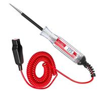 Comprobador de circuito digital LCD de 3 a 48 V con sondas metálicas retroiluminadas y alambre de resorte para pruebas de baja tensión en camiones pesados y coches