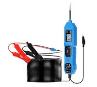 Comprobador de circuitos de coche, comprobador de voltaje, CC 6 V-24 V, comprobador de corriente para coche con pantalla LCD, prueba de polaridad con lámpara de prueba para comprobar la batería del