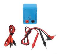 Comprobador de continuidad con zumbador de 9 V, comprobador de cables para cables y PCB, indicador acústico y óptico, volumen de 100 dB, lápiz de prueba para electricidad y electrónica, blanco, sin (D