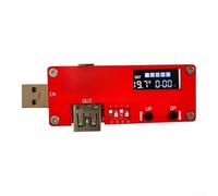 Comprobador de corriente digital para usb-c voltaje ajustable digital | Capacidad de 20 V 5 A, botones de voltaje ajustables, cuerpo PCB rojo, puerto hembra tipo C, control preciso