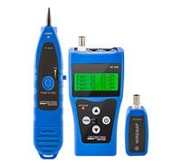 Comprobador de fibra óptica, NF-308 Medida a la red Lan Cable de longitud del cable PRUEBA DE CONTINUIDAD DE LA PRUEBA DE ALAMBRE BNC RJ45 RJ11 Monitoreo del probador de cable Ethernet(NF-308-blue)