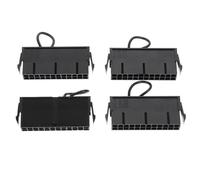 Comprobador de Fuente de Alimentación ATX Negro 4 Piezas Portátil | Compatible Conector 20pin y 24pin, Uso Manos Libres, para Reparación de PC y Pruebas de Minería