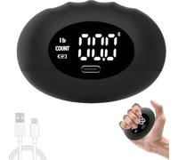 Comprobador de fuerza de agarre Fútbol, portátil, recargable con pantalla digital inteligente - bola de prueba de agarre electrónico para deportes, fitness y rehabilitación (Ib-Black)