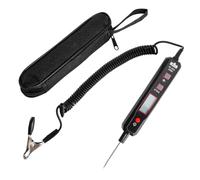 Comprobador de fusibles coche 12V-100V - Probador de circuito digital LCD con retroiluminación, alarma sonora, apagado automático y linterna integrada, herramienta profesional para automóvil