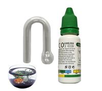 Comprobador de gotas de vidrio de CO2, líquido de comprobación de caídas de CO2, tanque de peces con monitor de CO2, kit de prueba funcional para acuarios, de CO2, tanque de acuario
