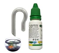 Comprobador de gotas de vidrio de CO2, líquido de comprobación de caídas de CO2, tanque de peces con monitor de CO2, kit de prueba funcional para acuarios, de CO2, tanque de acuario