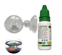 Comprobador de Gotas de Vidrio de CO2, líquido de comprobación de caídas de CO2, Tanque de Peces con Monitor de CO2, Kit de Prueba Funcional para acuarios, de CO2, Tanque de Acuario