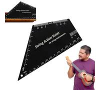Comprobador de nivel de trastes para guitarra, acero inoxidable medidor de cuerdas para guitarra baja, herramienta de precisión para medir y ajustar Banjo, bajo y ukelele