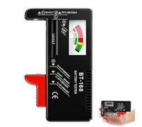 Comprobador de Pilas Universal con Pantalla Digital - para Evaluar la Carga de Pilas AA, AAA, C, D, 9V y Células de Botón 1.5V - Sin Necesidad de Fuente de Alimentación Externa, Diseño Compacto