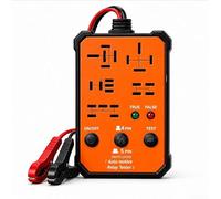 Comprobador de relé de 5 asientos para automóviles de 12 V y 24 V, herramienta de diagnóstico inalámbrica con luces LED, kit de reparación automática (naranja)