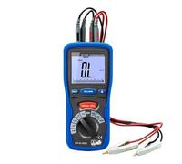 Comprobador de resistencia, Probador de baja resistencia DT-5302 Probador de resistencia de puesta a tierra digital profesional Probador de aislamiento Medidor de miliohmios de cuatro cables.