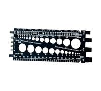 Comprobador de rosca de perno: medidor de precisión para tornillos y tuercas, herramienta manual multifuncional, dispositivo de medición portátil, construcción de metal duradera | Medidor de paso de t