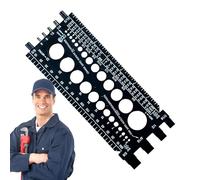 Comprobador De Tamaño De Rosca De Tornillo - ABS 22x8.5cm | Identificador De Calibre De Rosca | Herramienta De Verificación De Medida De Roscea De Precisión | Dispositivo De Medición Para Pernos, Torn