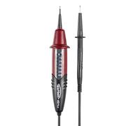 Comprobador de tensión Testboy 40 Plus, de 6 a 400 V AC/DC, (carcasa robusta, zona de agarre de goma, CAT III 400 V, IP 65, 8 LED, carcasa de plástico ABS), rojo/negro