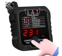 Comprobador de Toma Enchufable Detector De Cableado Con Pantalla LCD Y | Comprobador Eléctrico Doméstico para Mantenimiento Rutinario Reforma Edificios Electricistas Apartamentos Inquilino