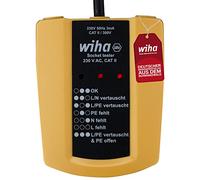 Wiha Socket tester 230 V AC, CAT II incl. 2x AAA batteries (45220)