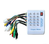 Comprobador de vehículos eléctricos para controlador de motor sin escobillas, 24 V-72 V, comprobador con función de autocomprobación para ángulo de fase 60°/120°, sensor Hall y mango giratorio