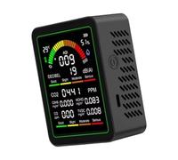 Comprobador profesional de calidad del aire para CO2, C6H6, formaldehído, TVOC, temperatura, humedad, con medidor de ruido y pantalla LCD para oficinas