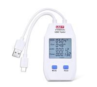 Comprobador USB UNI-T UT658DUAL multímetro de voltaje y corriente para productos digitales de capacidad de carga con almacenamiento de datos
