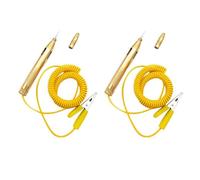 Comprobadores de tensión, 2 artículos, Lámpara de verificación, Bolígrafo de inspección del cableado del automóvil, Tester di Tensione Auto con Clip Alligatore per Auto Motocicli, Oro, 6-12-24 V