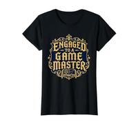 Comprometido con un Game Master RPG de Mesa Prometido Novia Camiseta gráfica económica, Mujer, Negro, XL