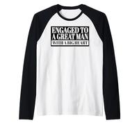 Comprometido con un Gran Hombre con un Gran corazón prometido Hombres Mujeres Camiseta Manga Raglan