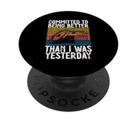 Comprometidos a ser Mejor de lo Que era Ayer Pesos Retro PopSockets PopGrip Adhesivo