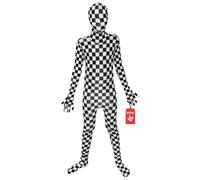 Compruebe Negro Blanco - Morphsuit para los niños - los niños Traje - Pequeño - Edad 6-8 (102-118cm) , color/modelo surtido