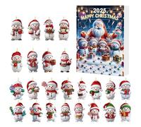 Compte à Rebours de Noël - Compteur Décoratif en Acrylique 2D Thème Bonhomme de Neige | Pendentif de Noël pour Table, Fenêtre, Maison, Bureau, Cadeau, Adolescents et Adultes, Décoration