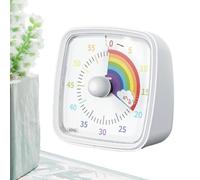 Compte à Rebours Visuel - Minuteur d'Étude 60 Minutes, Horloge Silencieuse Bureau, Gestion du Temps Ludique, Motif Arc-en- Coloré, Apprentissage et Organización | Horloge Minuteur Pour Étu