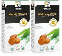 COMPTOIRS ET COMPAGNIES - Pastillas de Miel de Manuka e Eucalipto - Ideal para la Garganta - 22g (Paquete de 2)
