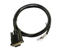 Compucableplususa. com Best Industrial Serial DB9 D-Sub 9 Pin macho RS232 Serial Cable con Alambre Desnudo - 28 AWG con Chaqueta de PVC Negro (Male, 10 Pies)
