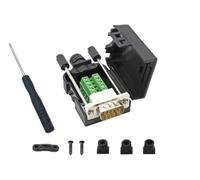 CompuCablePlusUSA.com Mejor DB9 Macho Conector de Bloque de terminales sin Soldadura con Estuche con Kit de Tornillos de Pulgar