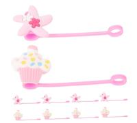COMPUKAS 10 Piezas Tapones para Pajitas Reutilizables de Pvc Diseño Adorable y Forma Linda, Prácticos y Perfectos para Familias y Picnic, Protección contra Polvo