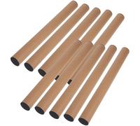 COMPUKAS 10 Tubos de Cartón Kraft con Tapas para Envío Postal, Almacenamiento Seguro y Protección de Planos, Pósteres y Documentos, Tamaño 40 X 4 Cm