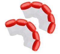 COMPUKAS 10 Vasos de Muestra de Plástico Pp de 60 Ml Tapa de Rosca Fiable para Análisis Médicos y Pruebas Líquidas en Laboratorio