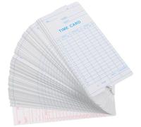 COMPUKAS 100 Tarjetas de Asistencia de Oficina de Papel para Control Horario Manual, Doble Cara y Fácil Almacenamiento, Ideales para Empleados y Profesores